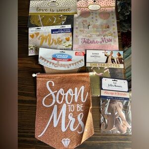 Bridal shower decorations - Rose Gold, Gold, and White